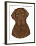 Chocolate Labrador Portrait-Tomoyo Pitcher-Framed Giclee Print