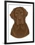 Chocolate Labrador Portrait-Tomoyo Pitcher-Framed Giclee Print