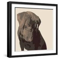 Chocolate Labrador-Emily Burrowes-Framed Premium Giclee Print