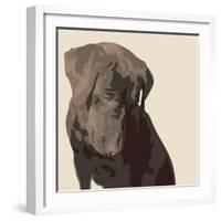 Chocolate Labrador-Emily Burrowes-Framed Premium Giclee Print