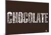 Chocolate Lover Text Poster-null-Mounted Poster