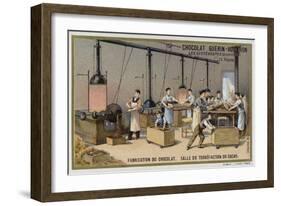 Chocolate Manufacturing, Cocoa Roasting Room-null-Framed Giclee Print