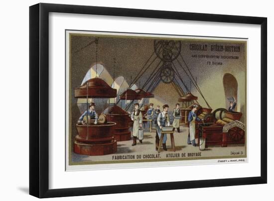 Chocolate Manufacturing, Grinding Workshop-null-Framed Giclee Print