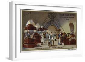 Chocolate Manufacturing, Grinding Workshop-null-Framed Giclee Print