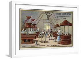 Chocolate Manufacturing. Mixing Room-null-Framed Giclee Print