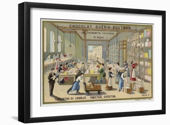 Chocolate Manufacturing. Packing and Shipping-null-Framed Giclee Print