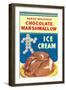 Chocolate Marshmallow Ice Cream-null-Framed Art Print
