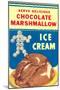 Chocolate Marshmallow Ice Cream-null-Mounted Art Print