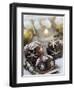 Chocolate Marzipan Biscuits with Black Cherries-Eising Studio - Food Photo and Video-Framed Photographic Print