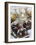 Chocolate Marzipan Biscuits with Black Cherries-Eising Studio - Food Photo and Video-Framed Photographic Print