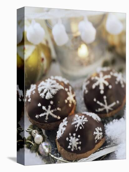 Chocolate Marzipan Biscuits with Black Cherries-Eising Studio - Food Photo and Video-Stretched Canvas