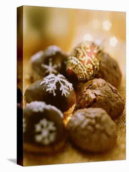 Chocolate Marzipan Biscuits with Black Cherries-Eising Studio - Food Photo and Video-Stretched Canvas