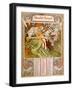 Chocolate Masson Calendar Illustrated by Mucha (1860 ? 1939). a Czech Art Nouveau Painter-Alphonse Marie Mucha-Framed Giclee Print