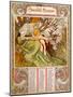 Chocolate Masson Calendar Illustrated by Mucha (1860 ? 1939). a Czech Art Nouveau Painter-Alphonse Marie Mucha-Mounted Giclee Print