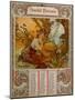 Chocolate Masson Calendar Illustrated by Mucha (1860 ? 1939). a Czech Art Nouveau Painter-Alphonse Marie Mucha-Mounted Giclee Print