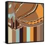 Chocolate Neapolitan Stripes-Belen Mena-Framed Stretched Canvas