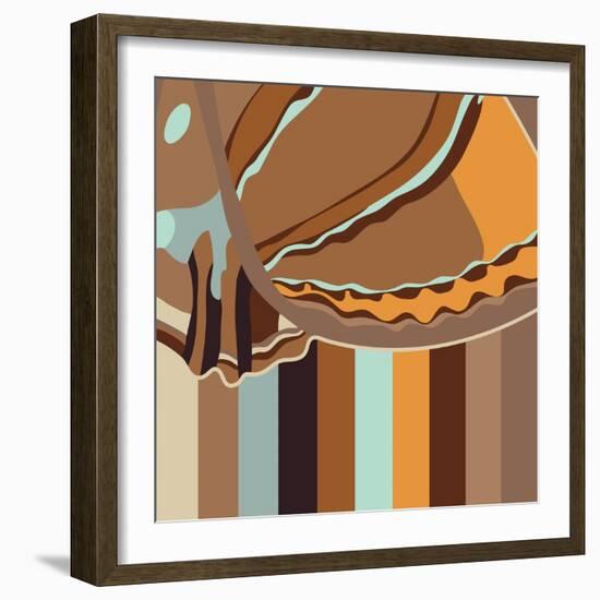 Chocolate Neapolitan Stripes-Belen Mena-Framed Giclee Print