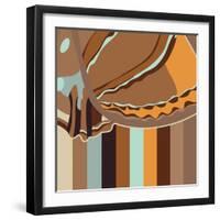 Chocolate Neapolitan Stripes-Belen Mena-Framed Giclee Print