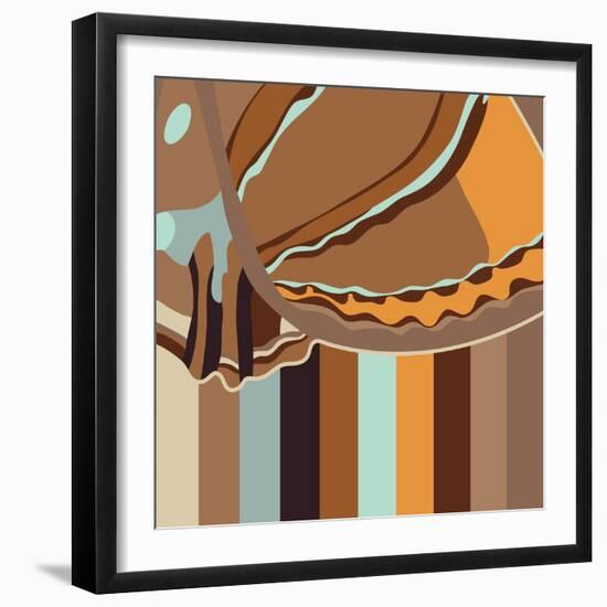 Chocolate Neapolitan Stripes-Belen Mena-Framed Giclee Print