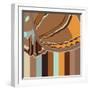 Chocolate Neapolitan Stripes-Belen Mena-Framed Giclee Print