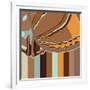 Chocolate Neapolitan Stripes-Belen Mena-Framed Giclee Print