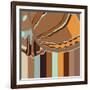 Chocolate Neapolitan Stripes-Belen Mena-Framed Giclee Print