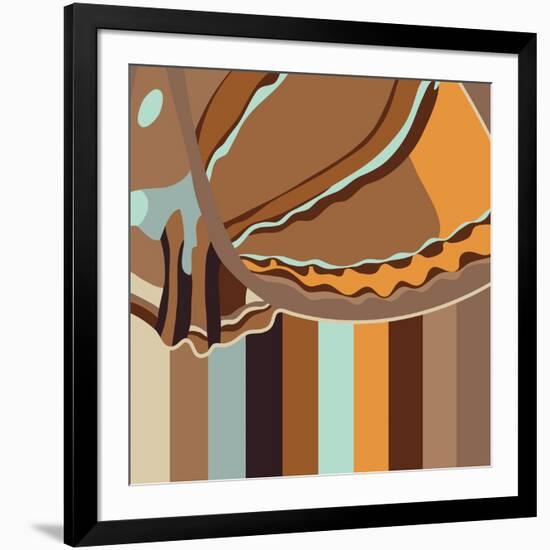 Chocolate Neapolitan Stripes-Belen Mena-Framed Giclee Print