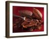 Chocolate Sauce, Cocoa Powder, Cocoa Beans and Cacao Fruits-Karl Newedel-Framed Premium Photographic Print