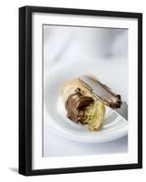 Chocolate Spread on a Croissant with a Knife-Ira Leoni-Framed Photographic Print