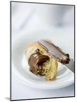 Chocolate Spread on a Croissant with a Knife-Ira Leoni-Mounted Photographic Print