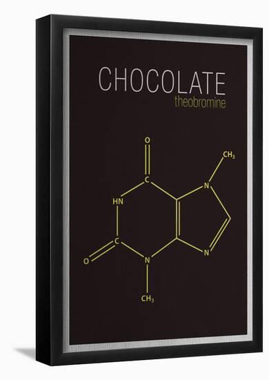 Chocolate (Theobromine) Molecule-null-Framed Poster