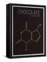 Chocolate (Theobromine) Molecule-null-Framed Stretched Canvas