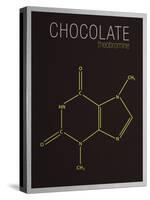 Chocolate (Theobromine) Molecule-null-Stretched Canvas