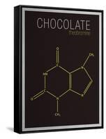 Chocolate (Theobromine) Molecule-null-Framed Stretched Canvas