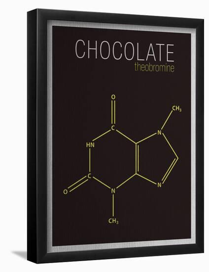 Chocolate (Theobromine) Molecule-null-Framed Poster