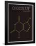 Chocolate (Theobromine) Molecule-null-Framed Poster