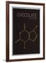 Chocolate (Theobromine) Molecule-null-Framed Art Print