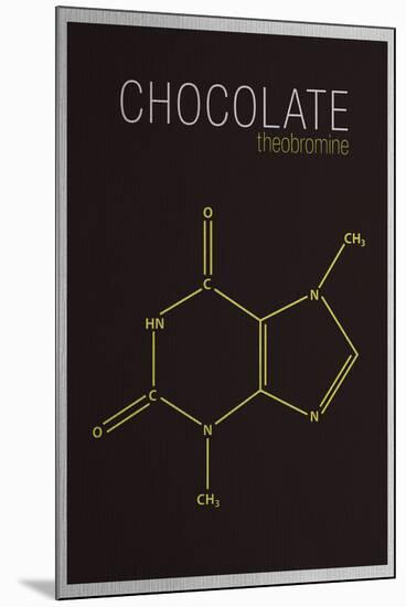 Chocolate (Theobromine) Molecule-null-Mounted Art Print