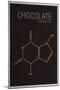 Chocolate (Theobromine) Molecule-null-Mounted Art Print