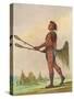 Choctaw, Lacrosse Player-George Catlin-Stretched Canvas