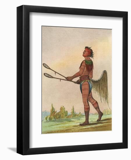 Choctaw, Lacrosse Player-George Catlin-Framed Photographic Print