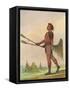 Choctaw, Lacrosse Player-George Catlin-Framed Stretched Canvas