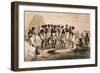 Chohos Dance, Ethiopia, Engraving from a Drawing by Jean Vignaud-null-Framed Giclee Print