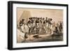 Chohos Dance, Ethiopia, Engraving from a Drawing by Jean Vignaud-null-Framed Giclee Print