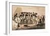 Chohos Dance, Ethiopia, Engraving from a Drawing by Jean Vignaud-null-Framed Giclee Print