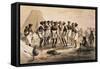 Chohos Dance, Ethiopia, Engraving from a Drawing by Jean Vignaud-null-Framed Stretched Canvas