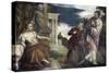 Choice Between Virtue and Passion-Paolo Veronese-Stretched Canvas