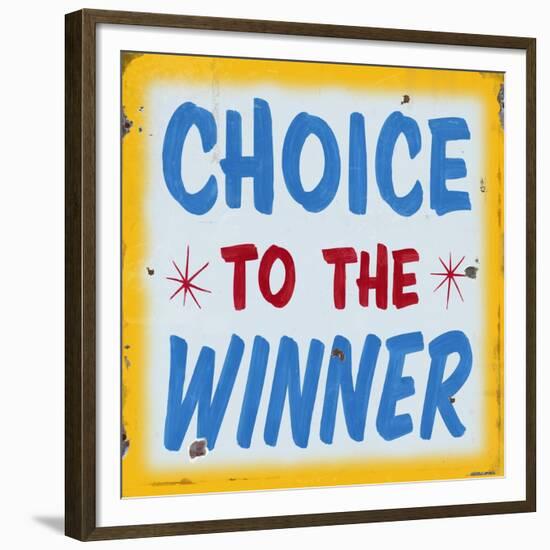 Choice to Winner Distressed Gold Border-Retroplanet-Framed Giclee Print