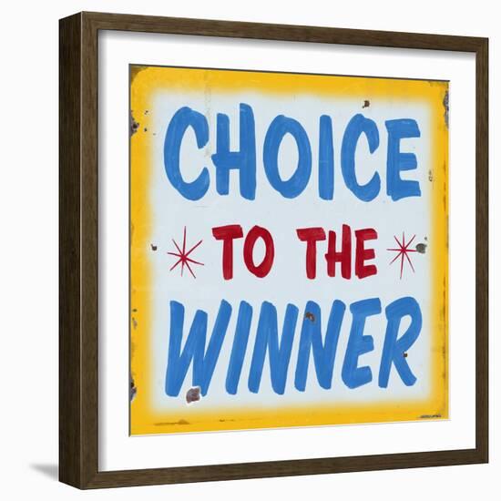 Choice to Winner Distressed Gold Border-Retroplanet-Framed Giclee Print