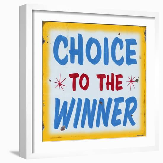 Choice to Winner Distressed Gold Border-Retroplanet-Framed Giclee Print